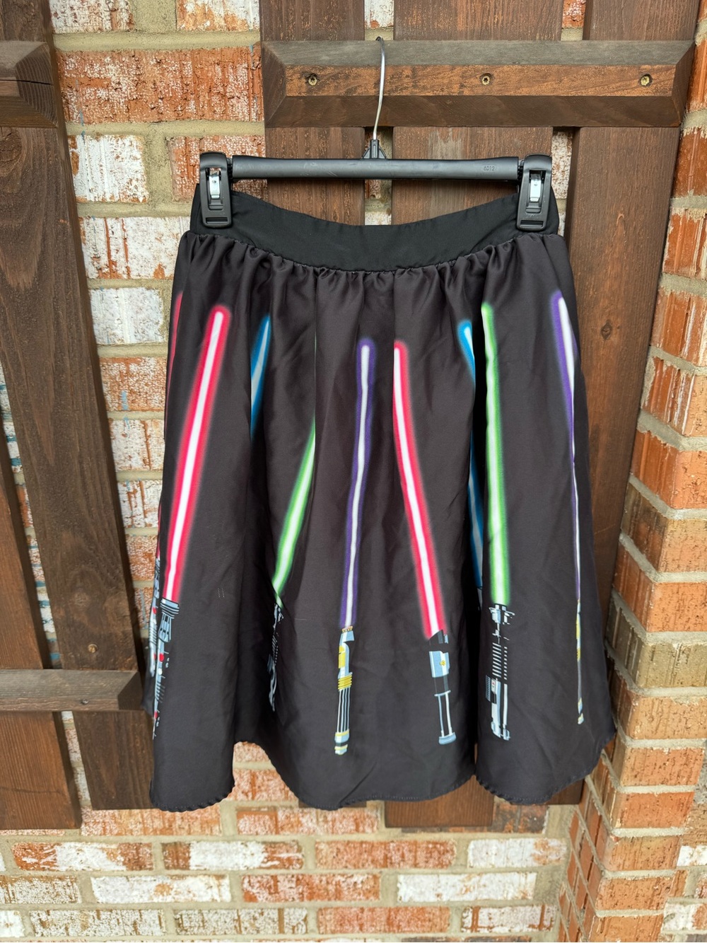 Her Universe Star Wars Black Skirt with Colorful Lightsaber Accents